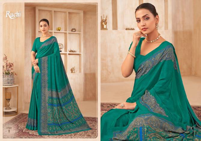 Vivanta Silk 38 By Ruchi Silk Crepe Printed Sarees Wholesale Shop In Surat